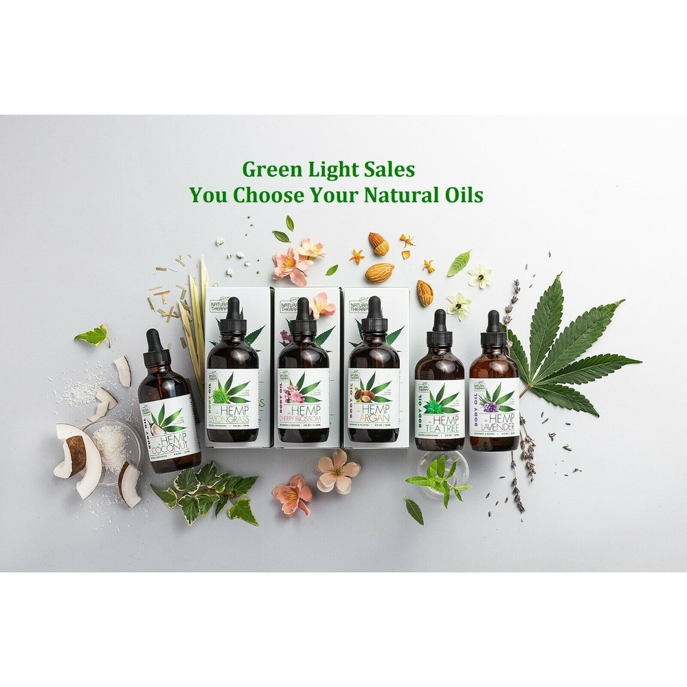Natural Therapy Hemp Body Oil with You Choose Natural Oil 4 fl oz - New in Box
